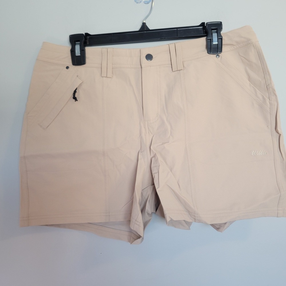 Willit Womens Hiking Shorts Khaki Tan Size 10 Quick Dry Stretch Outdoor Cargo